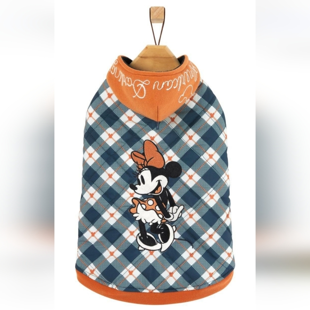 New Disney Minnie Mouse Quilted Puffer Coat Dog Winter Jacket Size XL Dog Coat